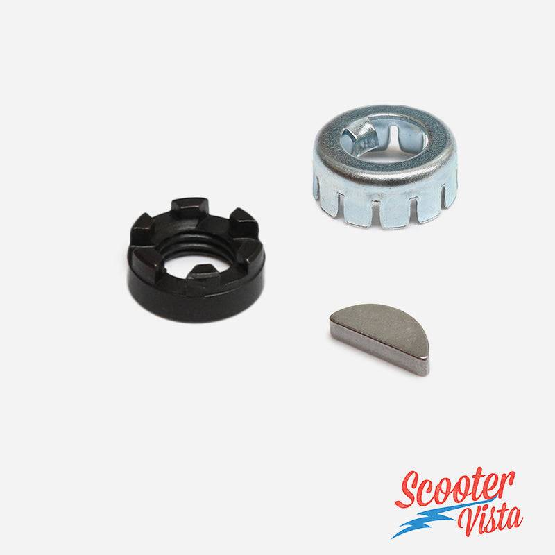 Vespa Castle Clutch Nut, Washer & Woodruff Key Set