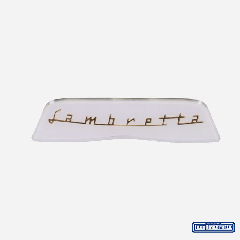 Casa Lambretta Serveta Rear Frame Badge (white)