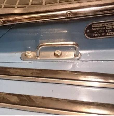 TD Customs Vespa Stainless Steel Floor Luggage Hook Set