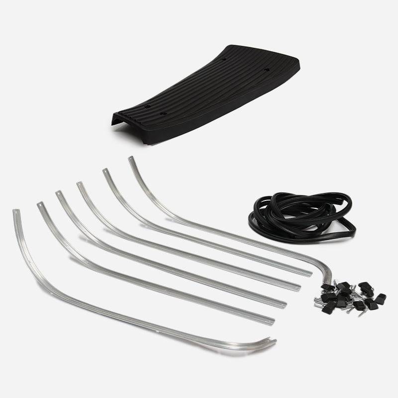 Vespa PX PE EFL & T5 Classic Floor Channel & Rubber Set With Black Floor Mat