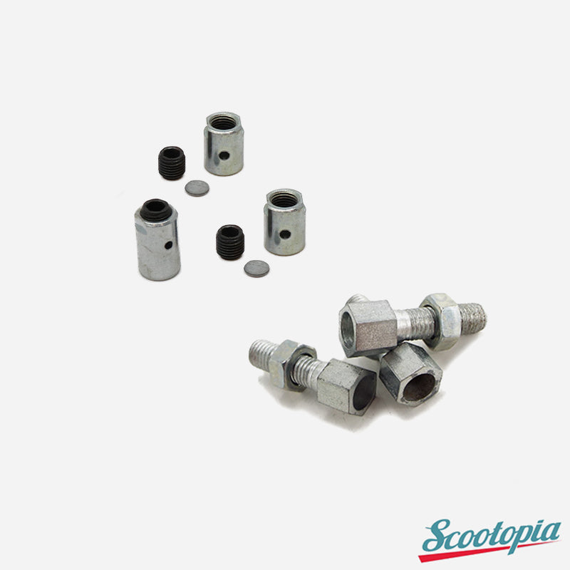 Scootopia Lambretta LI SX TV DL GP Cable Adjuster & Trunnion Set