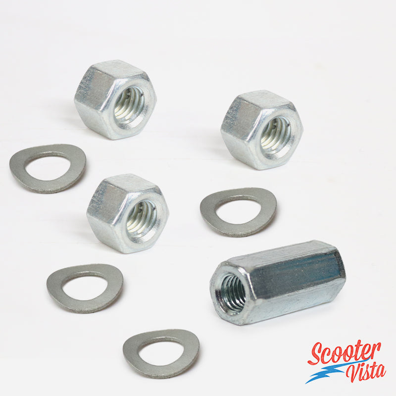 Lambretta LI SX TV DL GP Deep Cylinder Head Nut Set