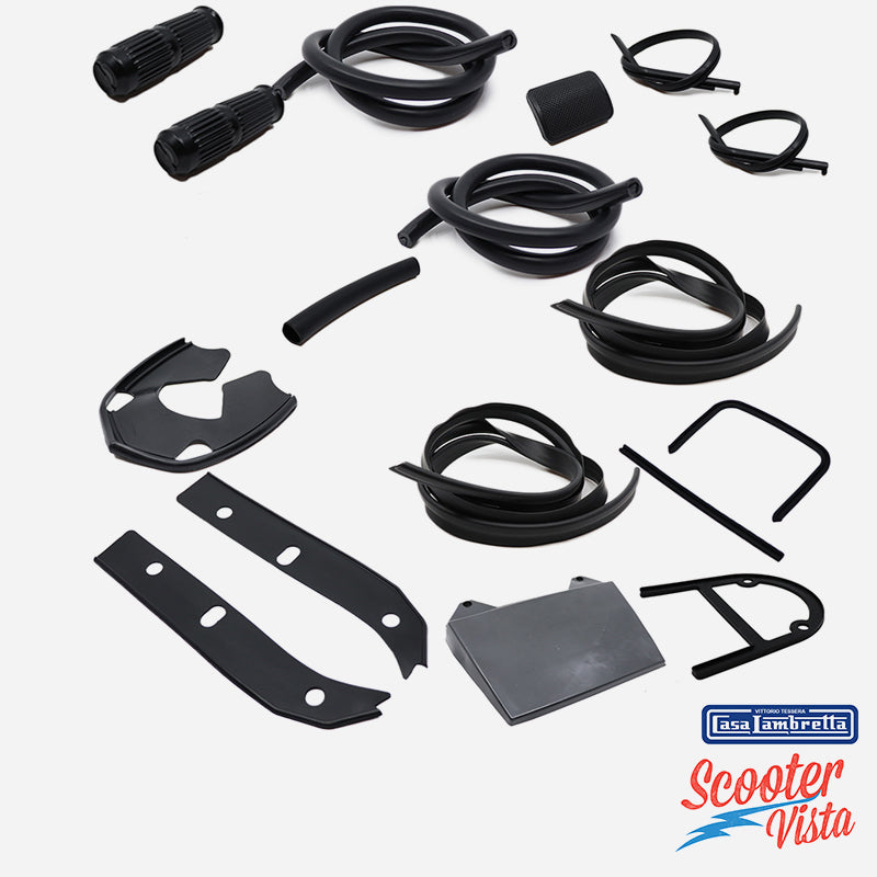 Lambretta DL Black Body Rubber Set