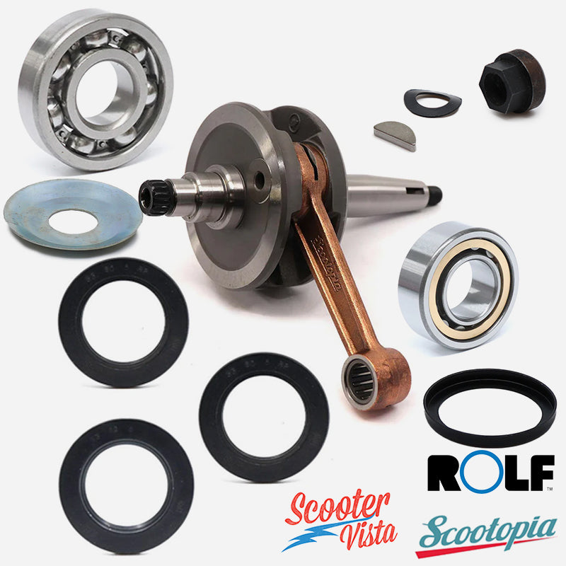 Scootopia Lambretta DL GP Crank Set (ROLF oil seals)