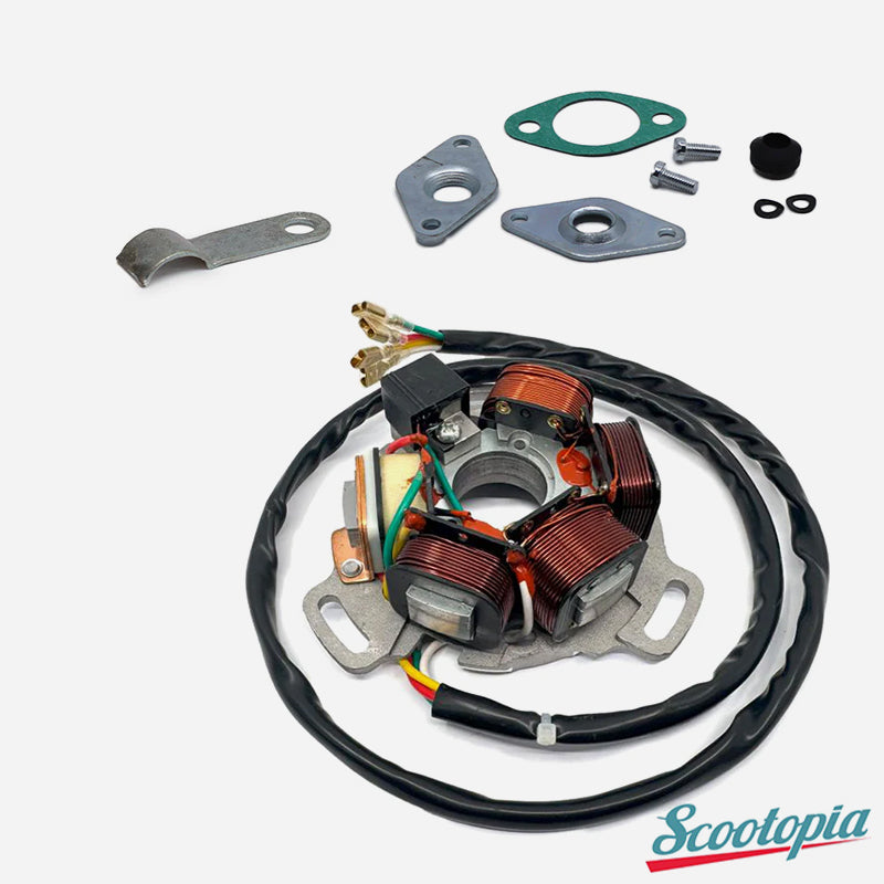 Scootopia Lambretta 12v A.C. Stator Plate & Clip Set