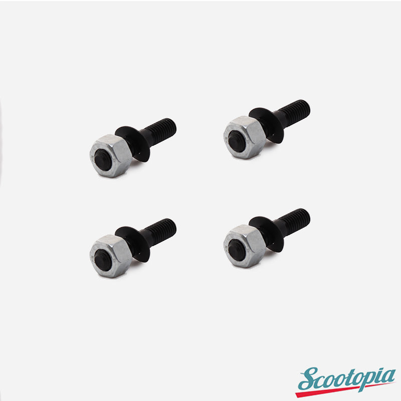 Scootopia Lambretta LI SX TV DL & GP M6 Rear Hub Plate Stud Nut & Washer Kit