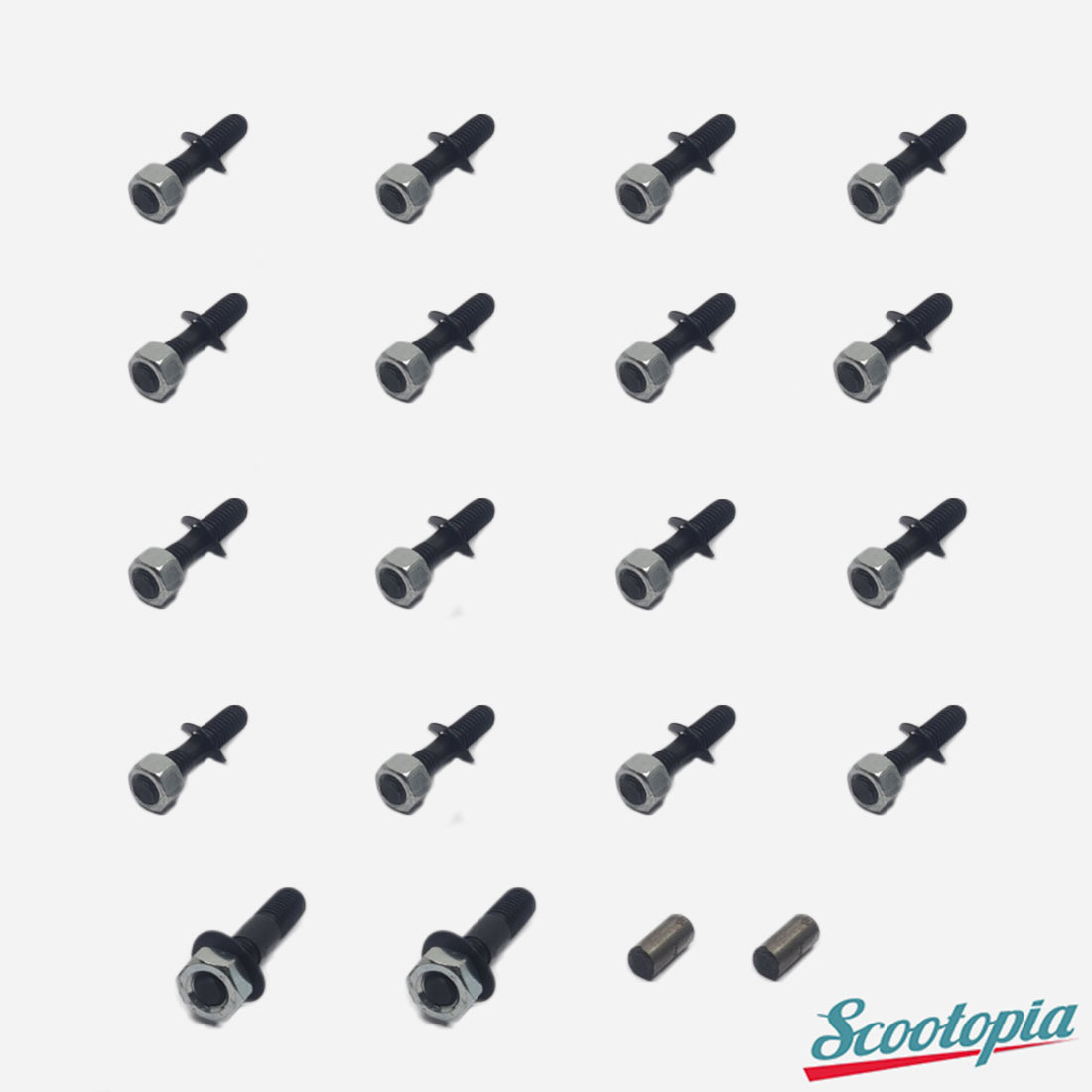 Scootopia Lambretta LI SX TV DL & GP Sidecase Stud Nut & Washer Set