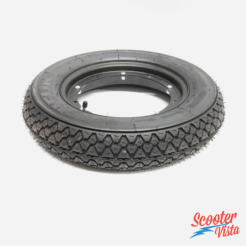 FA Italia Vespa Black 350-10 Wheel Rim, BGM Inner Tube & Michelin S83 Tyre
