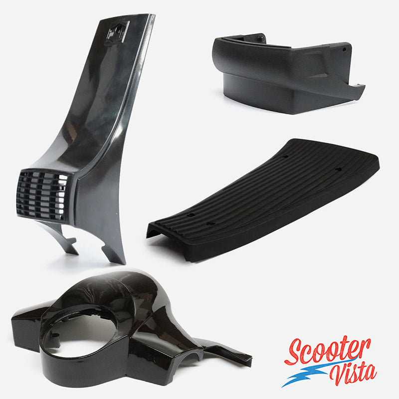 Vespa PX PE EFL M.Y. Black Disc Brake Body Plastic Set (no mirrors headset)