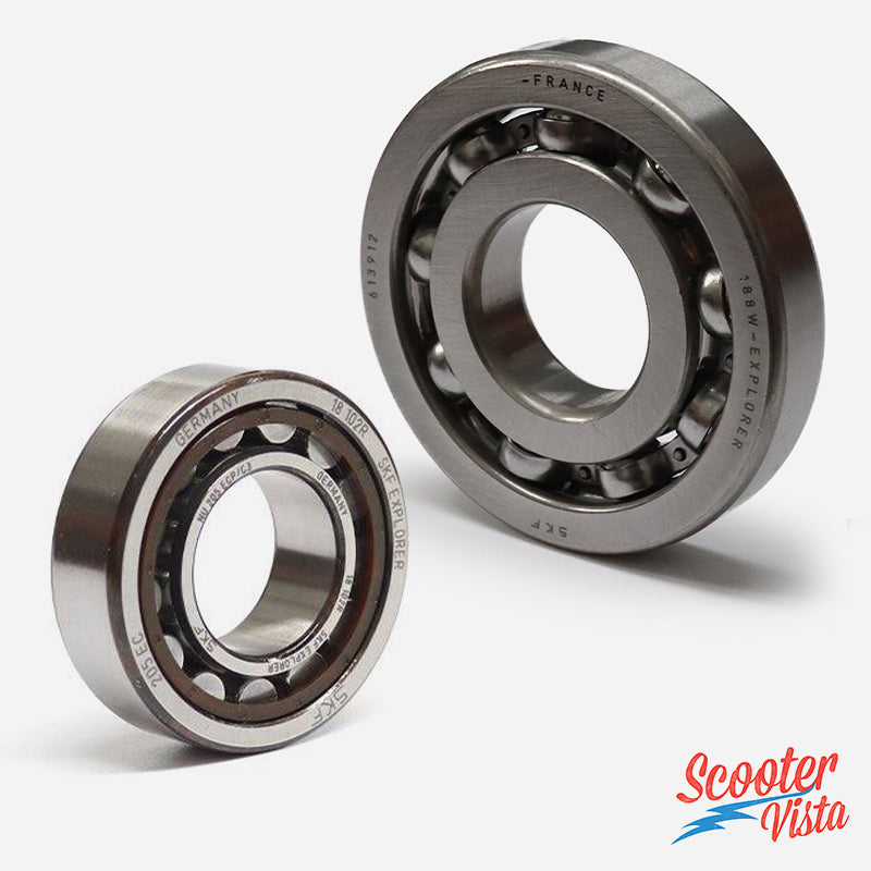 SKF Vespa T5 Flywheel Bearing & 9 Ball Clutch Bearing Set