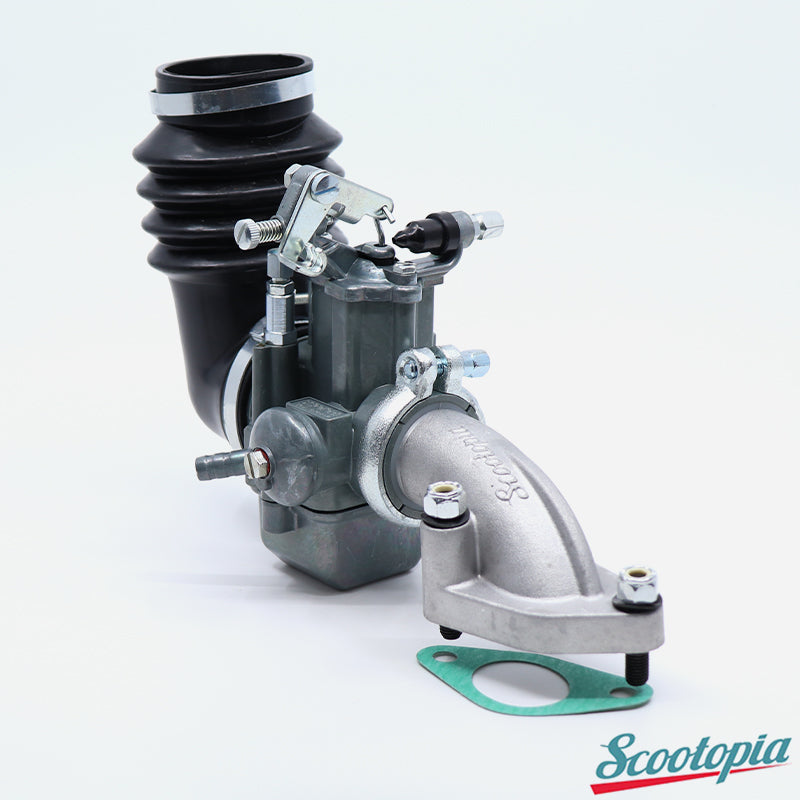 Scootopia Lambretta 22mm Carb, Manifold & Air Hose Set (small block)