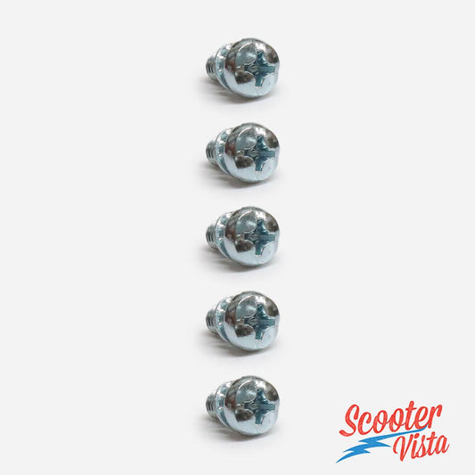 Vespa Cross Head Flywheel Cover Screw & Washer Set M6 x 12 (set of 5)