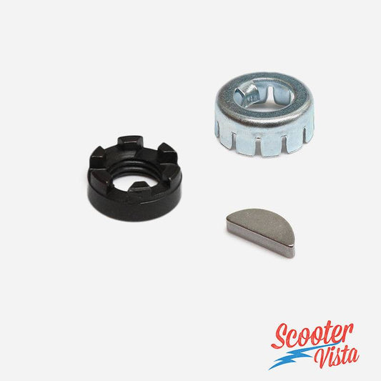 Vespa Castle Clutch Nut, Washer & Woodruff Key Set