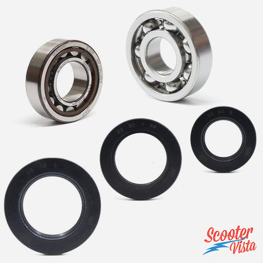 SKF Lambretta DL GP Crank Bearing Set & ROLF Oil Seals