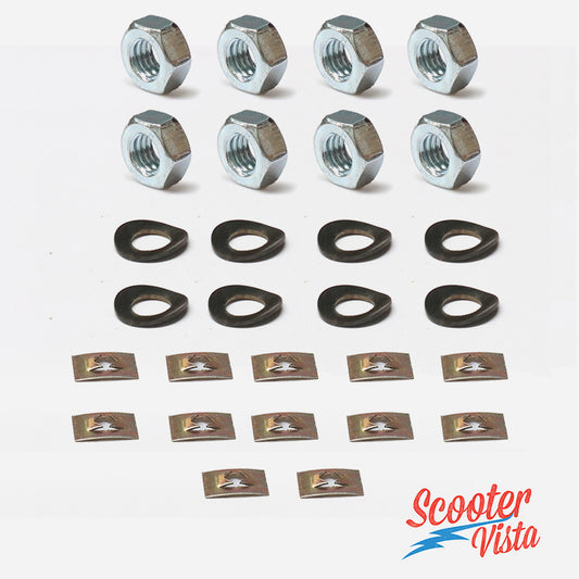 Lambretta Series 1 & 2 LI TV Rear Floor Plastic Fixing Set