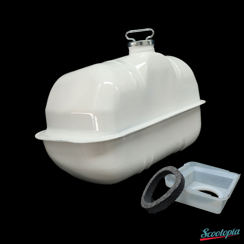 Scootopia Lambretta LI SX TV DL GP Fuel Tank, Fuel Tank Cap & Drip Tray