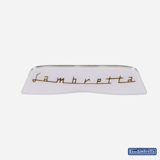 Casa Lambretta Serveta Rear Frame Badge (white)