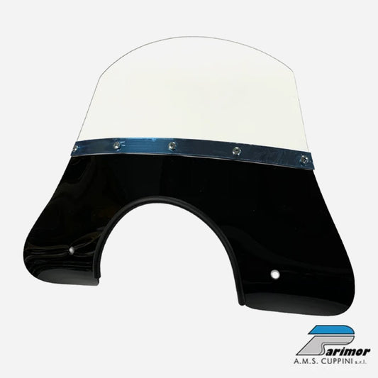 Cuppini Vespa PX PE Black Flyscreen (with fixings)
