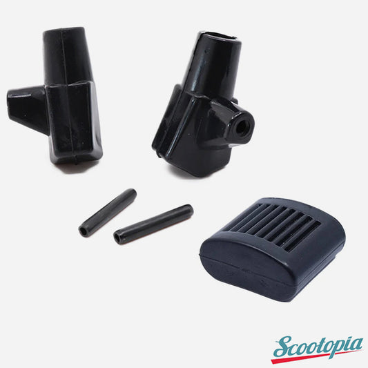 Scootopia Lambretta LI SX TV DL GP Black Stand Feet & Kickstart Rubber