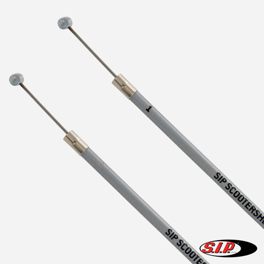 SIP PERFORAMCE Stainless Steel Vespa PX PE EFL M.Y. T5 Grey Gear Cable Set