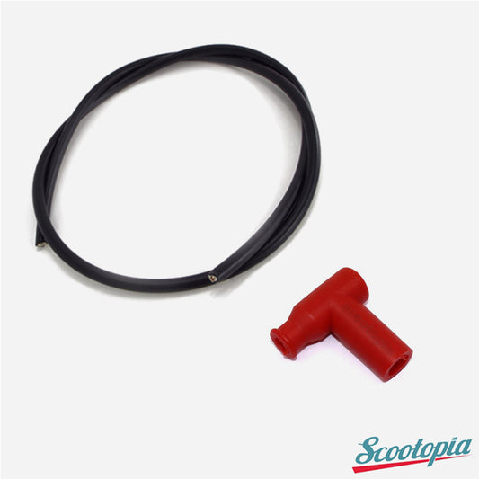 Scootopia Vespa Sprint Rally Super PX PE T5 HT Lead & Rubber Spark Plug Cap