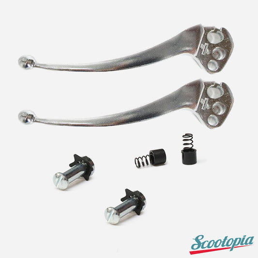 Scootopia Lambretta Series 3 LI SX TV DL GP Ball End Handlebar Lever Set & Fixings