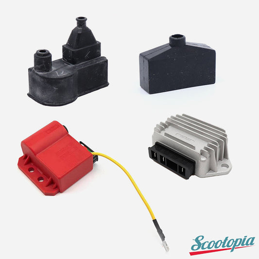 Scootopia Vespa & Lambretta 12v CDI & Regulator Set & Protection Covers