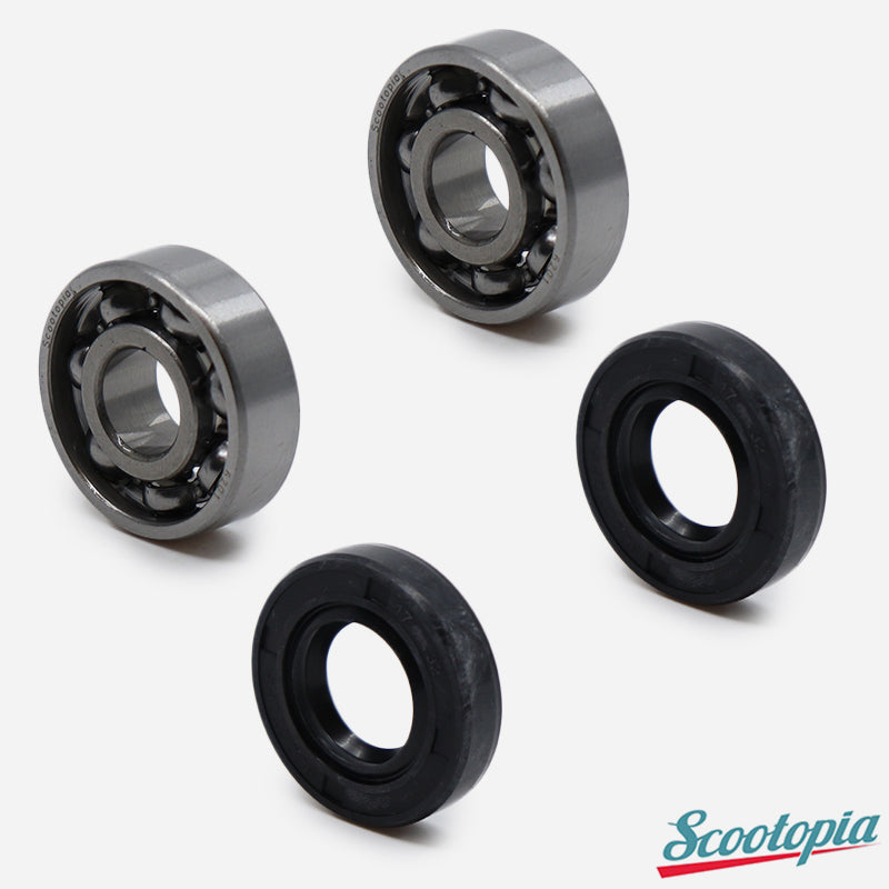 Scootopia Lambretta D LD LI SX TV DL GP Front Hub Oil Seal & Bearing Set