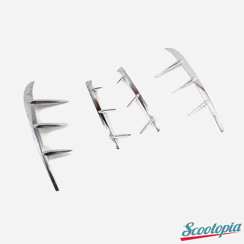 Scootopia Lambretta Series 3 Side Panel Flash Set (fixings inc)