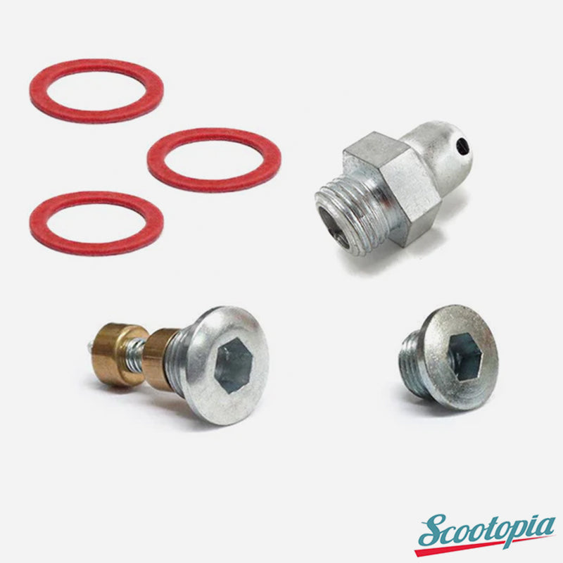 Scootopia Lambretta LI SX TV DL GP Sidecase Magnetic, Breather & Level Plug Set