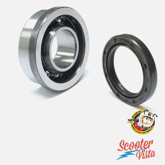 Lambretta LI SX TV DL GP Rear Hub Bearing & E5 & E10 Resistant Rear Hub Oil Seal