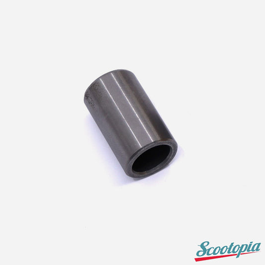 Metallic cylindrical object on a white background with 'Scootopia' branding.