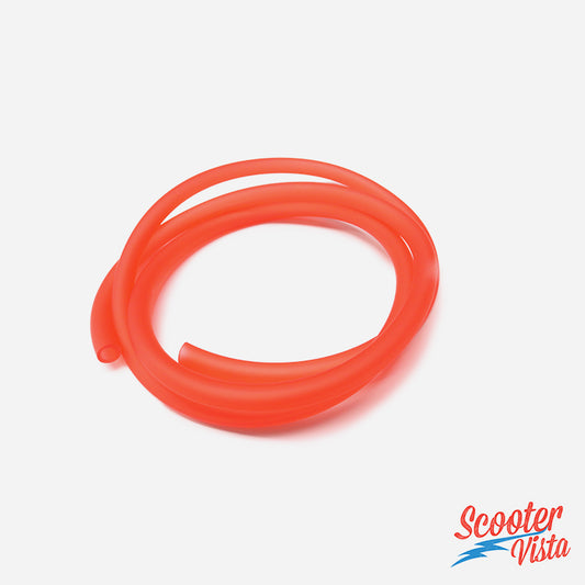 Scooter & Motorcycle 5mm x 8mm Transparent Red Fuel / Oil Pipe (1 meter)