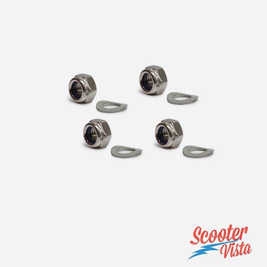Lambretta LI SX TV DL & GP 13mm Stainless Open Wheel Rim Nut & Washer Set