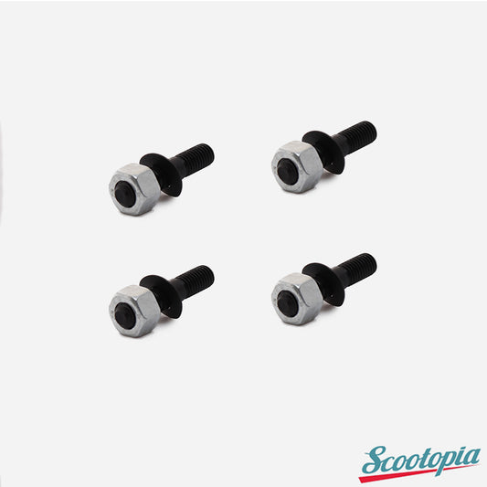 Scootopia Lambretta LI SX TV DL & GP M6 Rear Hub Plate Stud Nut & Washer Kit