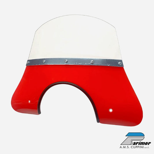 Cuppini Vespa PX PE Red Flyscreen (with fixings)