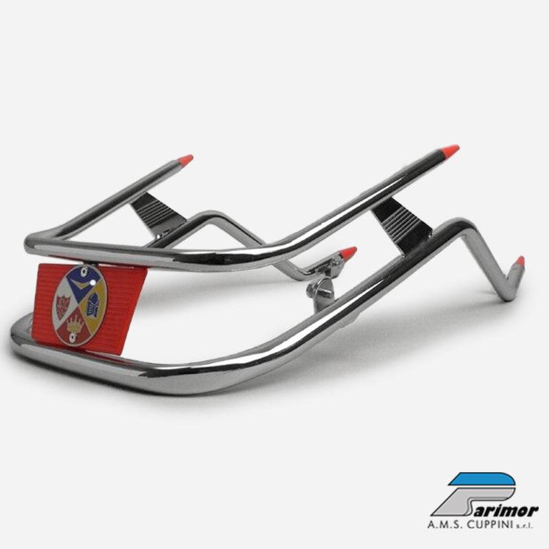 Cuppini Vespa PX PE Chrome Front Mudguard Bumper Bar (red)