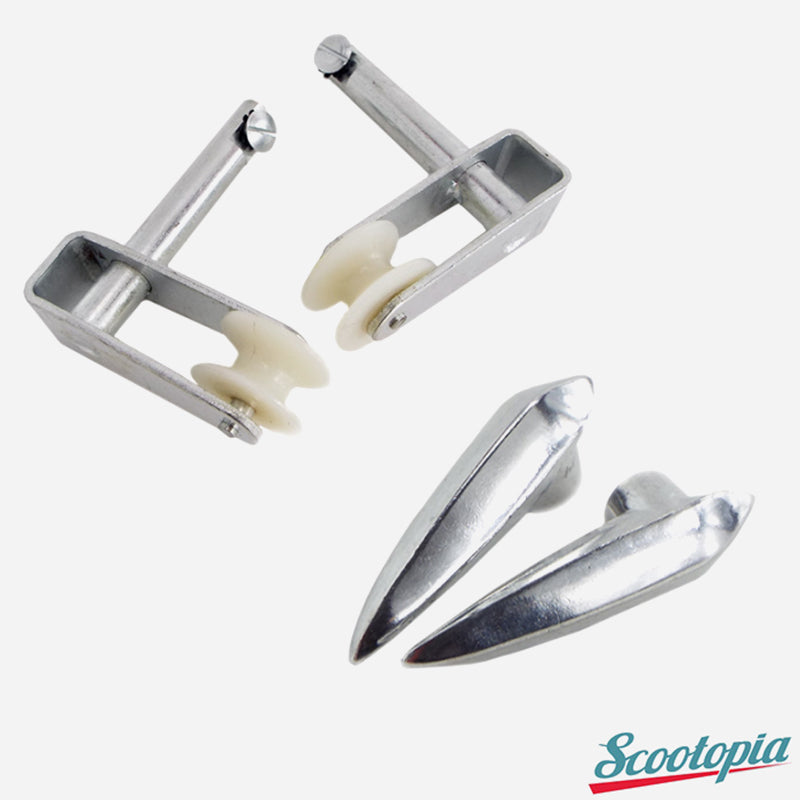 Scootopia Lambretta Early Series 3 LI SX TV Complete Side Panel Handle Set