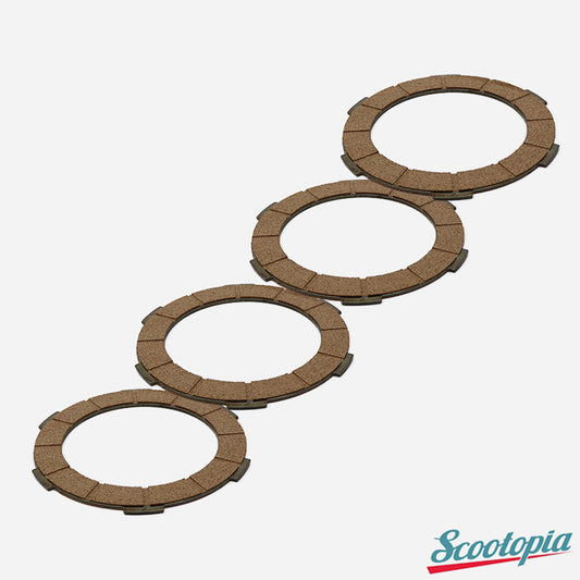 Scootopia Lambretta LI SX TV GP 4 Plate Clutch Plate Cork Set