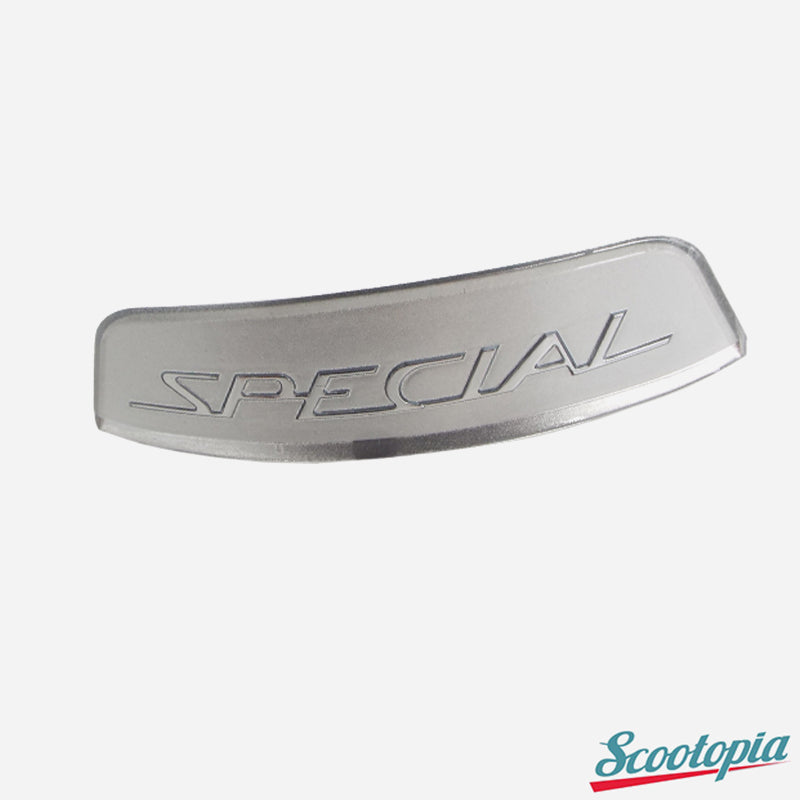 Scootopia Lambretta Silver Special Rear Frame Badge