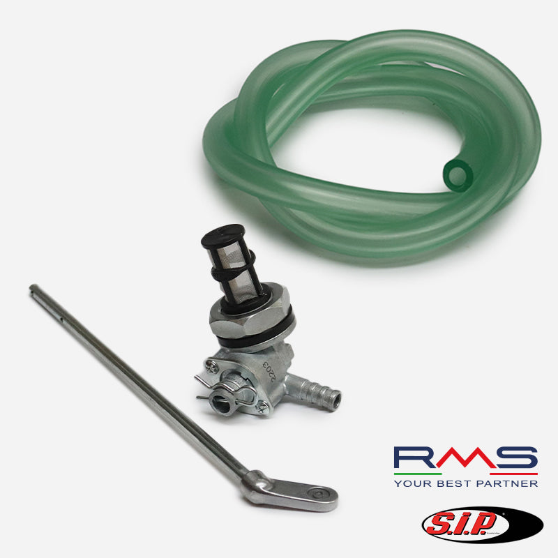 SIP 2.0 Vespa Fast Flow Fuel / Petrol Tap With Reserve, Lever & Fuel Pipe