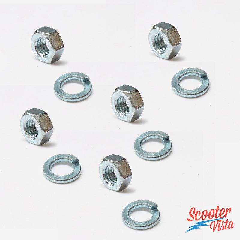 Vespa Sprint Rally Super PX PE T5 Wheel Rim / Hub Nut & Washer Set