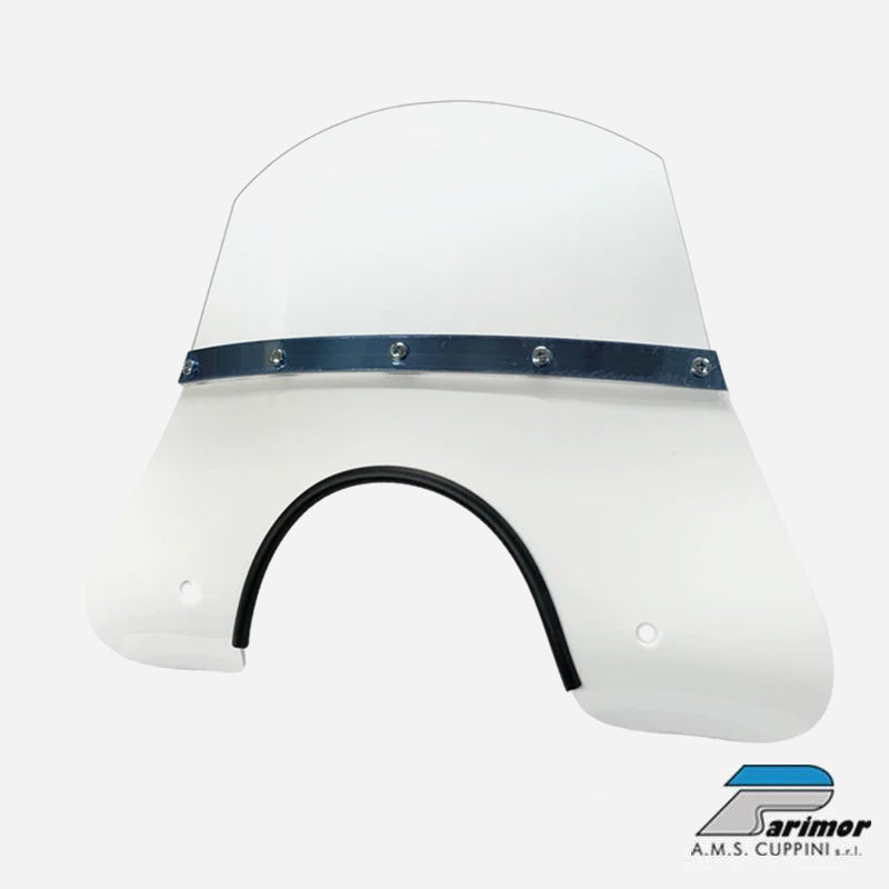Cuppini Vespa PX PE White Flyscreen (with fixings)