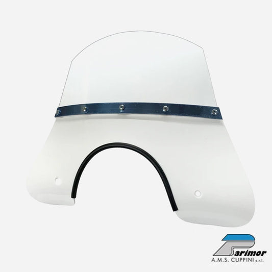 Cuppini Vespa PX PE White Flyscreen (with fixings)