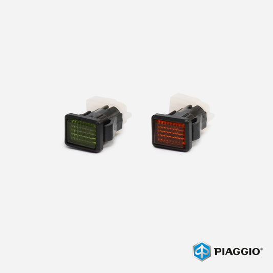 Piaggio Vespa Mk1 PX PE Handlebar Warning Light Gem Set