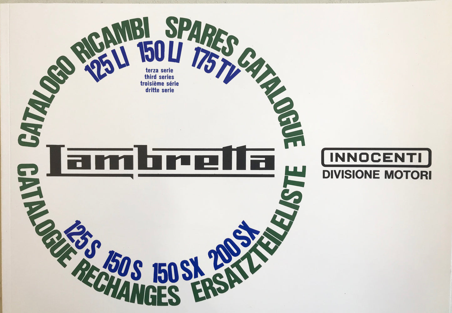 Lambretta Series 3 LI SX TV Parts Catalogue
